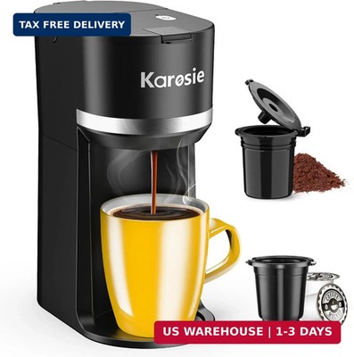 Single Serve Coffee Maker for K-Cup and Grounds, Fast Brew, 6-12 oz Brew Sizes S