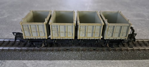 W156 1:87 H0 Fleischmann von Haus zu Haus Container Flachwagen 712525 | Zustand: Gebraucht