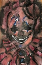 “Frendo The Clown” original horror art watercolour paint & ink on paper size A5