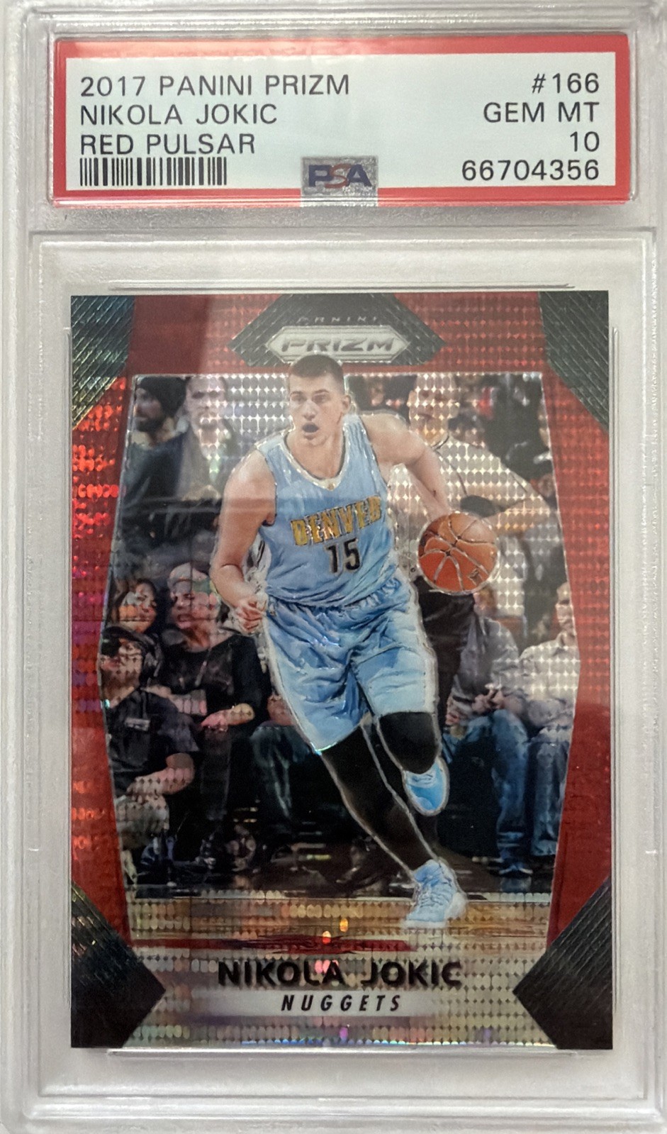 2017 Panini Prizm RED PULSAR #166 Nikola Jokic front