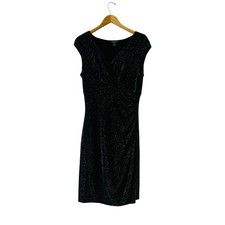 Lauren Ralph Lauren Black Glittery Sheath Dress Size 12
