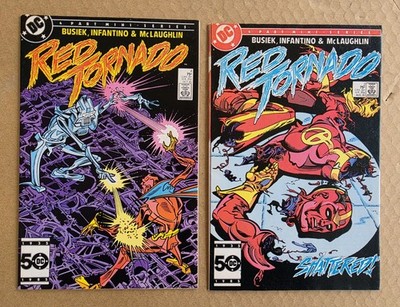Red Tornado 2 (9.4), 4 (9.0) Carmine Infantino cover (1985) Lot of 2