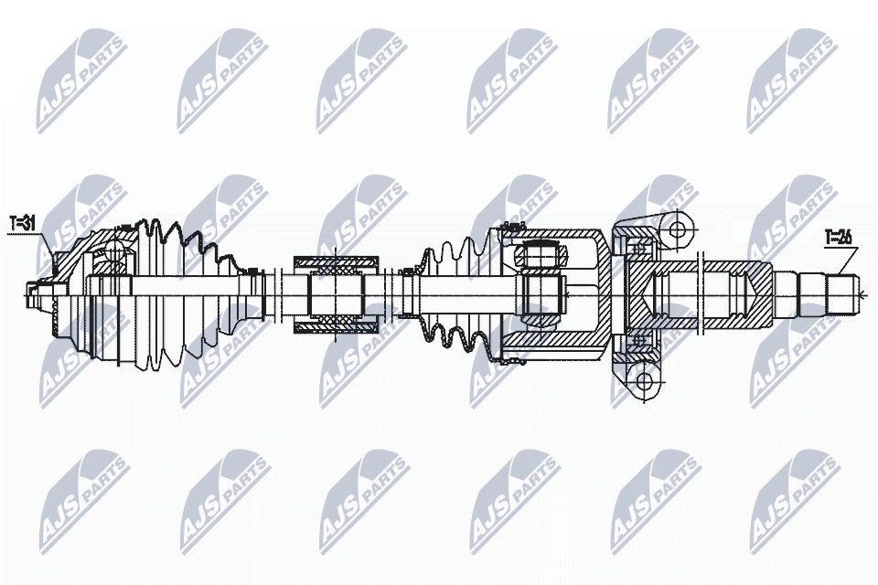 Front Right NTY NPW-BM-188 Drive Shaft for BMW