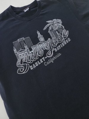 Harley Davidson San Jose CA Black Graphic Tee Mens Large Double Sided 2022 Biker