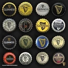 Guinness Bottle Caps Lot 16 Vintage Crown Caps Mixed 12x8in Metal Sign Poster