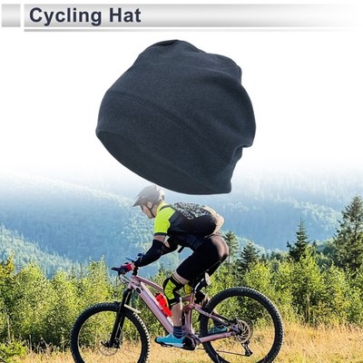 Cycling Hat Keep Warm Navy Desmooth Fabric 27x21cm One Size 1 Pcs