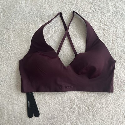 Nike Skims Currant Shine V-Neck Bra - Size Medium