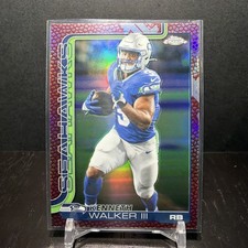 2025 Topps Chrome Football Kenneth Walker III Pigskin Refractor SP #276