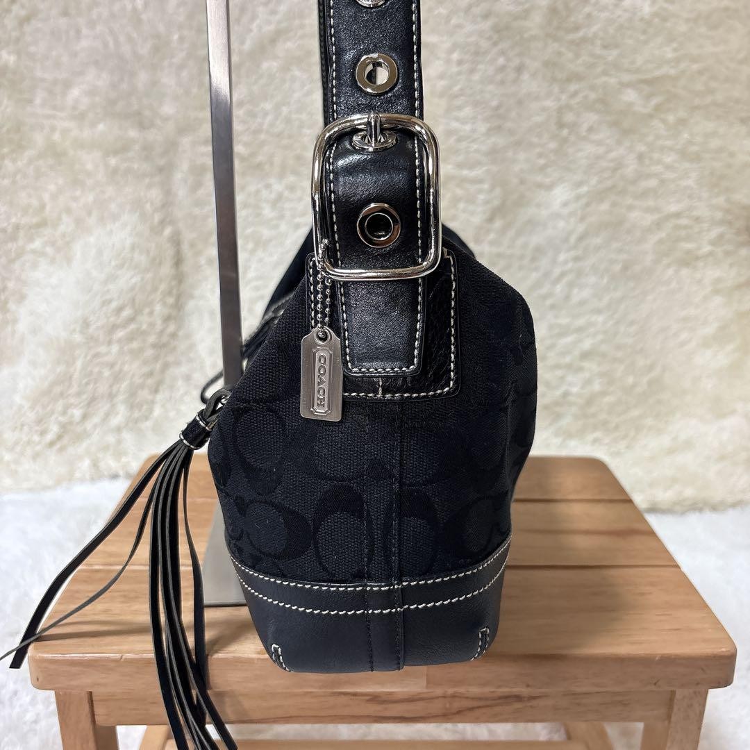 COACH Signature CC Canvas Leather East West Bag 9363 Shoulder Bag