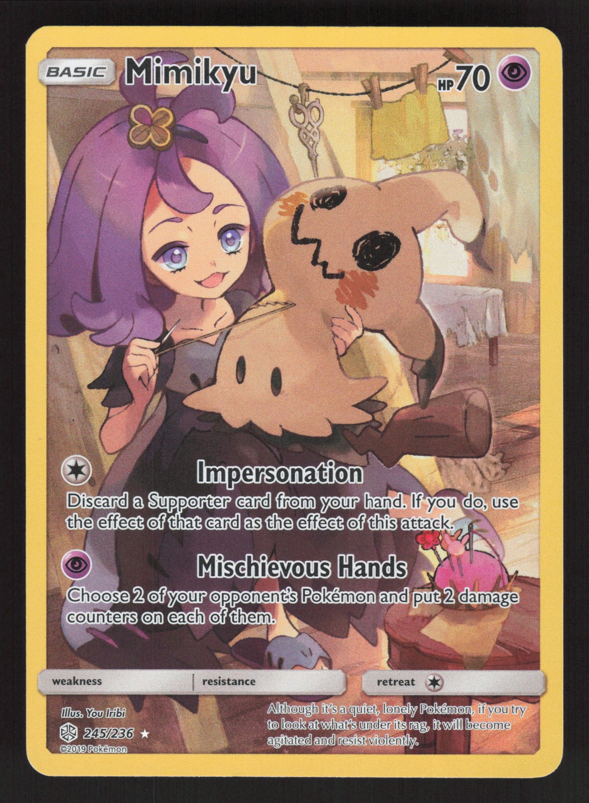 Mimikyu 245/236 Pokemon TCG SM - Cosmic Eclipse NM