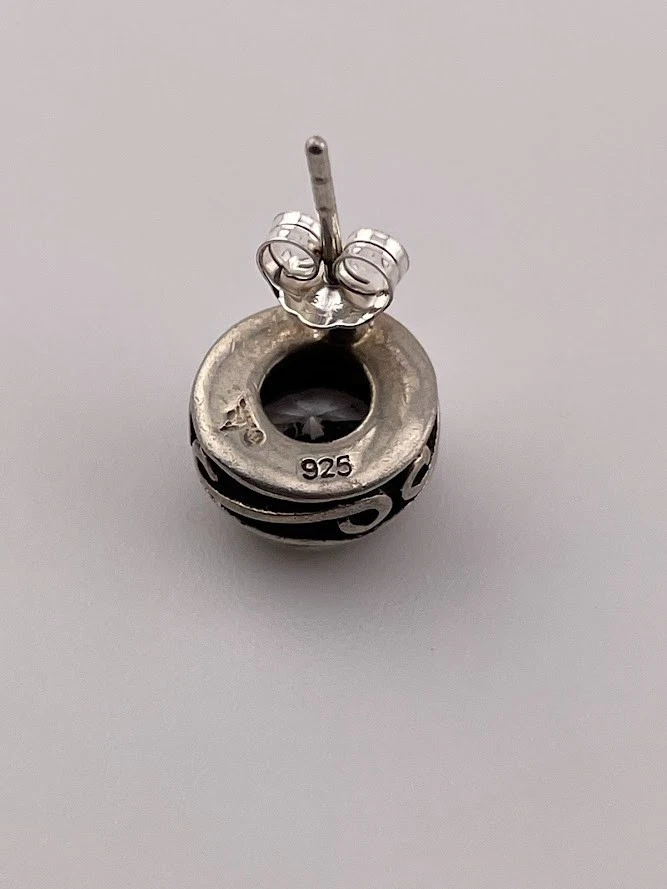 PENDIENTES SILPADA PLATA ESTERLINA 925 P1232 SCROLLWORK CIRCONITA ESTILO BALI 4140 Foto 4 de 4