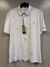NWT Chubbies The Keep Palm And Carry On Performance Polo Shirt Medium