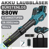 Akku LaubbläSer BüRstenlos GebläSe LaubgebläSe BläSer Mit 2X Akkus & LadegeräT