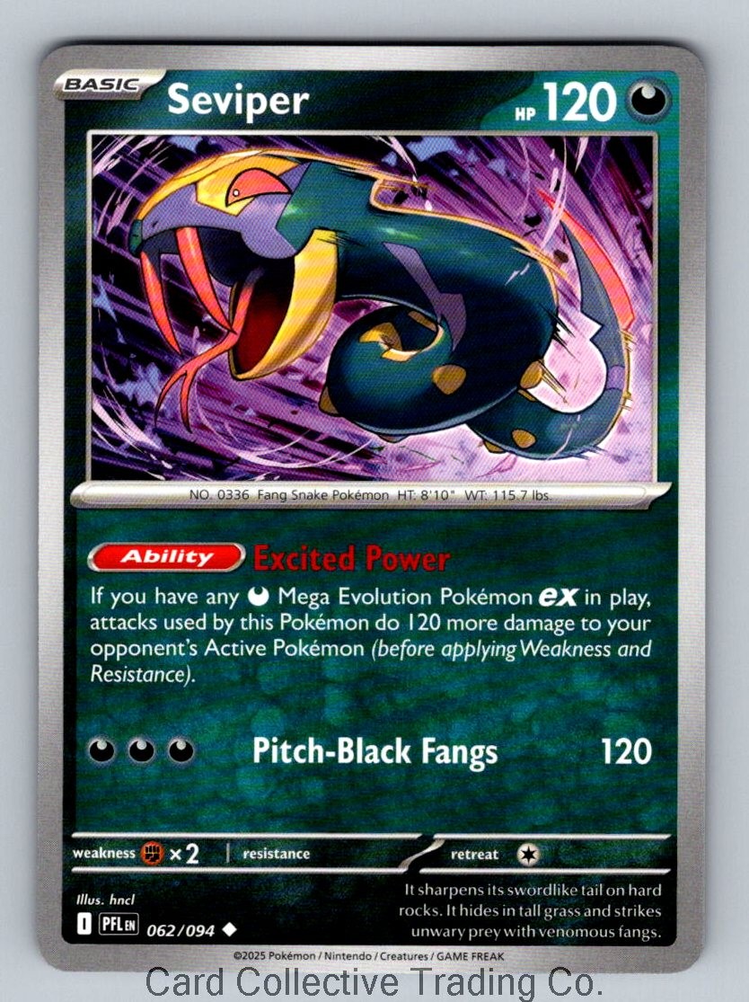 Seviper Uncommon ME02: Phantasmal Flames 062/094 NM Normal