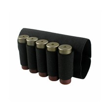 5 Round Shotgun Shell Buttstock Holder – Elastic Ammo Pouch for 12G/20G Hunting