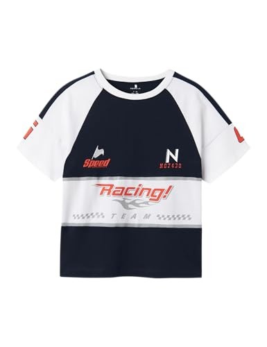 Name It Nkmharli Ss Nreg Top, Damen Shirt, Kurzarm, Baumwolle, GrößE M, Blau-image