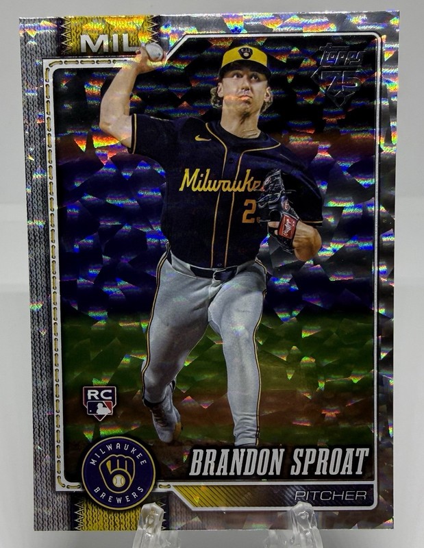 2026 Topps Brandon Sproat Rookie Card RC #534 Crackle Foil Milwaukee Brewers