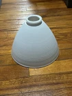 Vintage 8" White Milk Glass Waffle Lamp Light Shade Diffuser Corning 82012