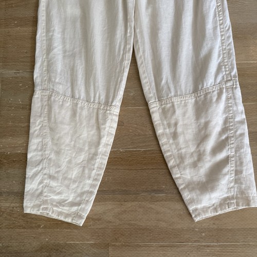 Everlane Linen Pull-On Barrel Pant Tie Waist Ivory Relaxed Women's M Coastal - Picture 3 of 13