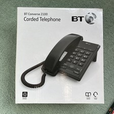 BT Converse 2100 Corded Landline House Phone, Home Phone, 3 Quick Dial Buttons,