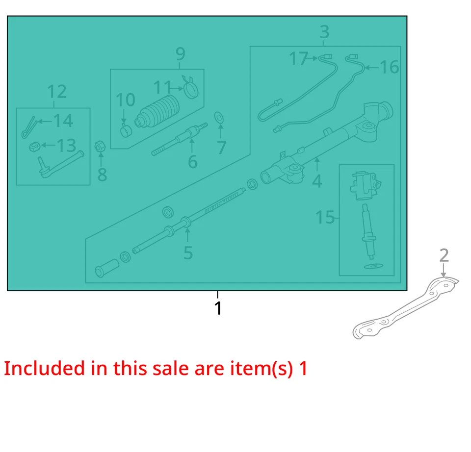 Engranaje de dirección/rack bastidor eléctrico y piñón tracción trasera para 14-19 Infiniti Q70 569626 Foto 2 de 4