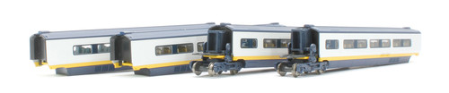 KATO 'N' SPUR 10-1296 EUROSTAR SET 4 EXTRA REISEZUGWAGEN | Condition: Used