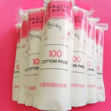 100pcs Makeup Cotton Pads Makeup Remover Cotton Pads Triple Pad Q D5I2 J4W8