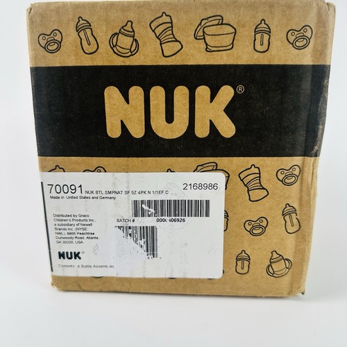 NUK Simply Natural Bottle with SafeTemp, Neutral, 5 Oz, 4 Count Clear - Picture 10 of 11