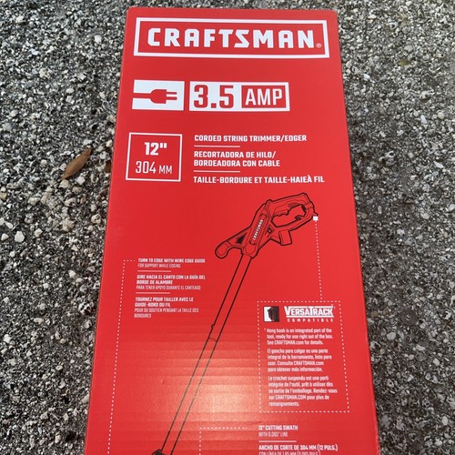 CRAFTSMAN 3.5 AMP CORDED 12” STRING TRIMMER EDGER Free Shipping New - Picture 3 of 5
