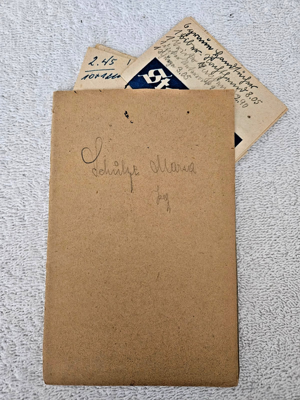 Original WW1 Work Book of Marie Schultze w/handwritten notes