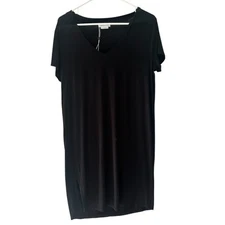 Lovers And Friends T-Shirt Dress Women's Black V-Neck Size Small
