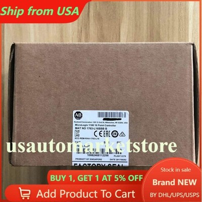 New Factory Sealed Allen-Bradley 1763-L16BBB MicroLogix 1100 16 Point Controller
