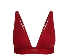 Skims Cotton Plunge Bralette  Brick Colour