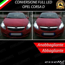 CONVERSIONE FARI FULL LED OPEL CORSA D 6000K LED CANBUS NO AVARIA LUCI