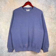 Vintage 90s Lee Heavyweight Sweatshirt Mens Sz M Crewneck Blue Pullover USA Made