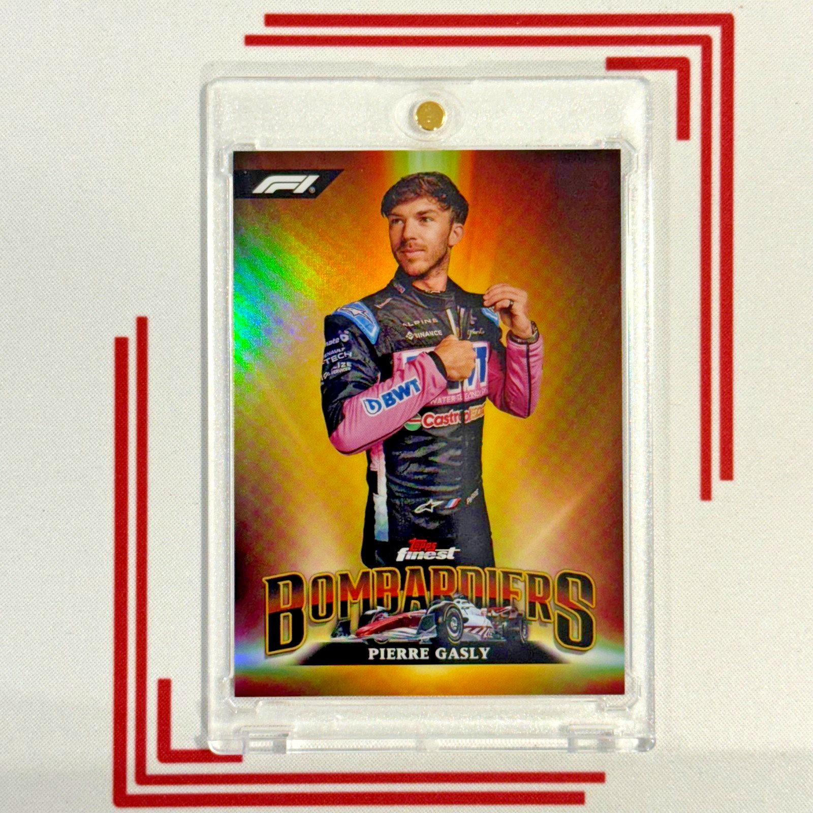 2024 Topps Finest F1 Formula 1 #BB-10 Pierre Gasly BOMBARDIERS Case Hit SSP