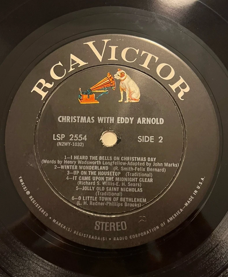 CHRISTMAS WITH EDDY ARNOLD 1967 RCA LSP2554 ORIGINAL LP Vinyl Record - Image 3 of 4