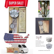 Pet Memorial Wind Chime - 18" Metal Casted Pawprint Wind Chime - A Beautiful ...