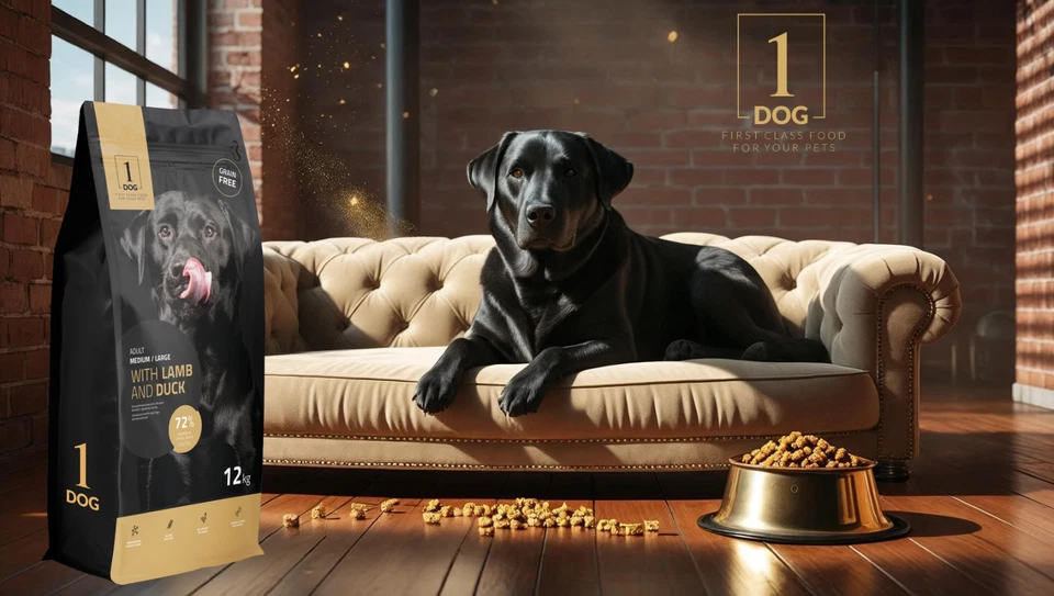 Hundefutter Trockenfutter Hund 12 kg Getreidefreies mit Wildfleisch 1DOG - Bild 4 von 4