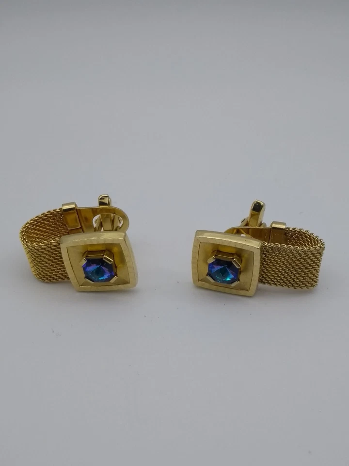N7 Manschettenknöpfe mit Strasssteine für Herren Messing - Bild 3 von 4