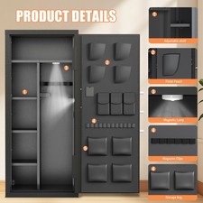 Heavy-Duty Home Rifle Safe   Unassembled Security Box with Adjustable Shelves 