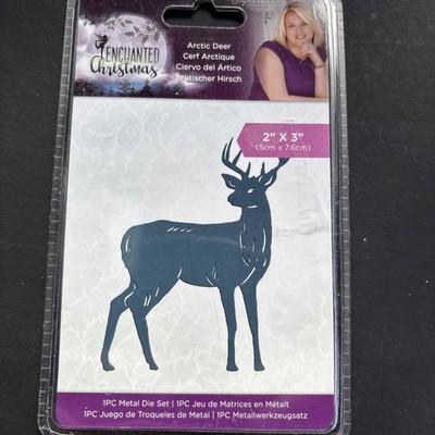 Crafters Companion Verzauberte Weihnachtsstanze Arktischer Hirsch 2 x 3 Inc