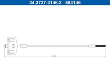 ATE 24.3727-3146.2 Bremsseil für HYUNDAI