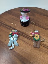 Three Cat Christmas Ornaments Christmas Tree Scarves And A Cat In A Box