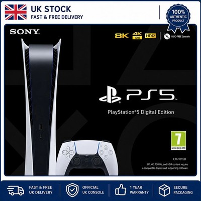 PlayStation 5 Digital Slim Console 825GB? - Includes PS5 Console and DualSense C