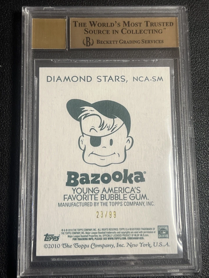 2010 Topps National Chicle Stan Musial On Card Auto Bazooka /99 BGS 9.5 C2 - Image 2 of 2