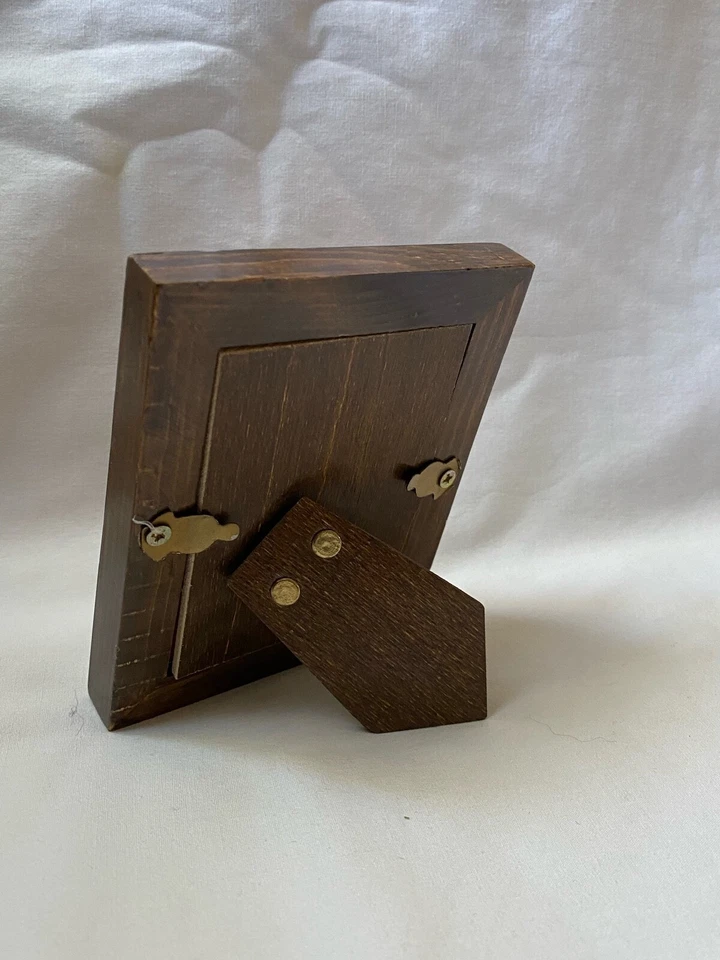 Egyptian Wood Abalone Shell Inlaid Picture Frame Handmade 4.5" X3.75" #1427 - Image 3 of 4