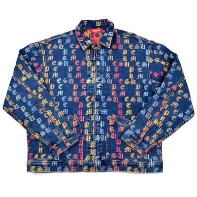 Supreme Gradient Jacquard Denim Work Jacket Size Large | eBay