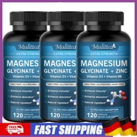 120*3 Magnesium-Glycinat-Zink-Kapseln 500Mg, Mit Vitamin D3 Vitamin B6