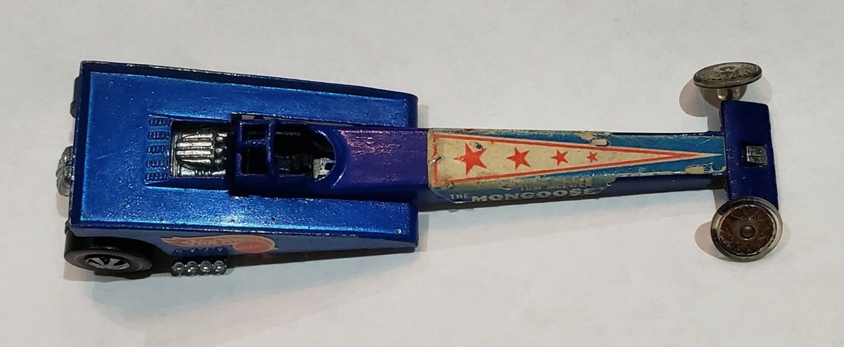 Hot Wheels REDLINE 1972 REAR ENGINE MONGOOSE DRAGSTER BLUE